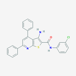 molecular formula C26H18ClN3OS B406688 3-amino-N-(3-chlorophenyl)-4,6-diphenylthieno[2,3-b]pyridine-2-carboxamide 