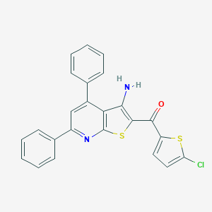 (3-Amino-4,6-diphenylthieno[2,3-b]pyridin-2-yl)(5-chloro-2-thienyl)methanone