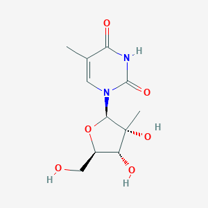molecular formula C11H16N2O6 B040669 1-((2R,3R,4R,5R)-3,4-二羟基-5-(羟甲基)-3-甲基四氢呋喃-2-基)-5-甲基嘧啶-2,4(1H,3H)-二酮 CAS No. 119410-84-3