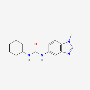 molecular formula C16H22N4O B4066906 N-cyclohexyl-N'-(1,2-dimethyl-1H-benzimidazol-5-yl)urea 