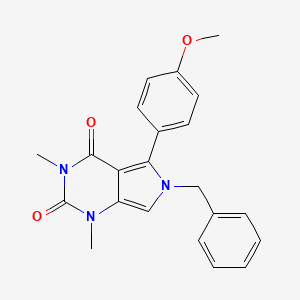 molecular formula C22H21N3O3 B4066969 6-苄基-5-(4-甲氧基苯基)-1,3-二甲基-1H-吡咯并[3,4-d]嘧啶-2,4(3H,6H)-二酮 CAS No. 693264-47-0