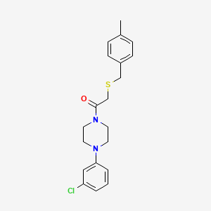 molecular formula C20H23ClN2OS B4067009 1-(3-chlorophenyl)-4-{[(4-methylbenzyl)thio]acetyl}piperazine 