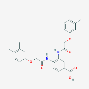 molecular formula C27H28N2O6 B4067038 3,4-双{[(3,4-二甲基苯氧基)乙酰基]氨基}苯甲酸 