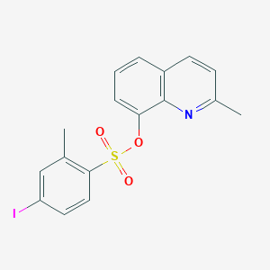 molecular formula C17H14INO3S B406704 4-Iodo-2-methyl-benzenesulfonic acid 2-methyl-quinolin-8-yl ester 