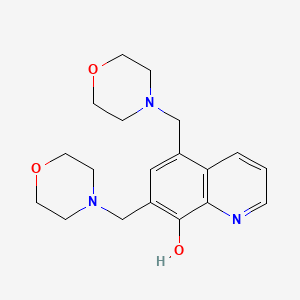 molecular formula C19H25N3O3 B4067066 5,7-双(4-吗啉基甲基)-8-喹啉醇 
