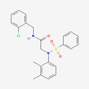 molecular formula C23H23ClN2O3S B4067096 N~1~-(2-氯苄基)-N~2~-(2,3-二甲苯基)-N~2~-(苯磺酰基)甘氨酰胺 