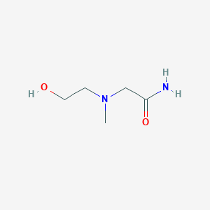 molecular formula C5H12N2O2 B040671 2-[(2-hydroxyethyl)methylamino]Acetamide CAS No. 116882-80-5