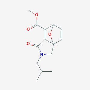 molecular formula C14H19NO4 B4067126 3-异丁基-4-氧代-10-氧杂-3-氮杂三环[5.2.1.0~1,5~]癸-8-烯-6-甲酸甲酯 