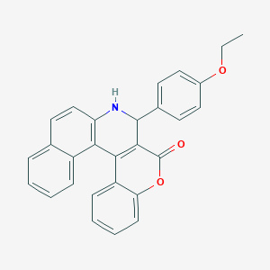 molecular formula C28H21NO3 B406713 3-(4-Ethoxy-phenyl)-3,4-dihydro-1-oxa-4-aza-dibenzo[c,g]phenanthren-2-one 