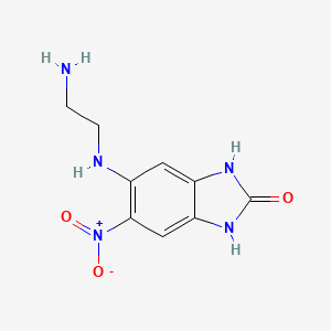 molecular formula C9H11N5O3 B4067139 5-[(2-氨基乙基)氨基]-6-硝基-1,3-二氢-2H-苯并咪唑-2-酮 