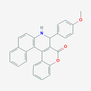 molecular formula C27H19NO3 B406714 3-(4-Methoxy-phenyl)-3,4-dihydro-1-oxa-4-aza-dibenzo[c,g]phenanthren-2-one 