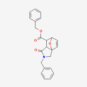 molecular formula C23H21NO4 B4067163 苄基3-苄基-4-氧代-10-氧杂-3-氮杂三环[5.2.1.0~1,5~]癸-8-烯-6-甲酸酯 