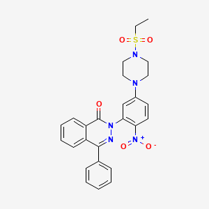 molecular formula C26H25N5O5S B4067182 2-{5-[4-(ethylsulfonyl)-1-piperazinyl]-2-nitrophenyl}-4-phenyl-1(2H)-phthalazinone 