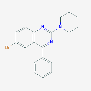 6-Bromo-4-phenyl-2-(1-piperidinyl)quinazoline