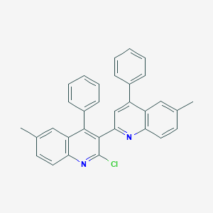molecular formula C32H23ClN2 B406720 2'-Chloro-2,3'-bis[6-methyl-4-phenylquinoline] 