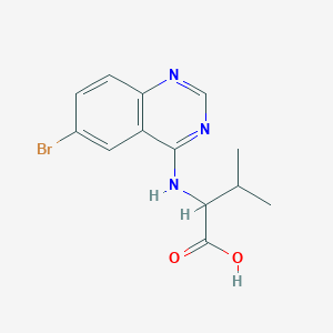 molecular formula C13H14BrN3O2 B4067240 N-(6-溴-4-喹唑啉基)缬氨酸 