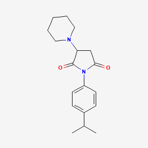 molecular formula C18H24N2O2 B4067282 1-(4-isopropylphenyl)-3-(1-piperidinyl)-2,5-pyrrolidinedione 