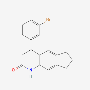 molecular formula C18H16BrNO B4067296 4-(3-bromophenyl)-1,3,4,6,7,8-hexahydro-2H-cyclopenta[g]quinolin-2-one 