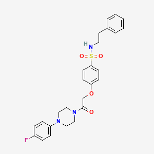 4-{2-[4-(4-fluorophenyl)-1-piperazinyl]-2-oxoethoxy}-N-(2-phenylethyl)benzenesulfonamide