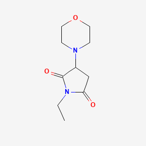 molecular formula C10H16N2O3 B4067308 1-ethyl-3-(4-morpholinyl)-2,5-pyrrolidinedione 