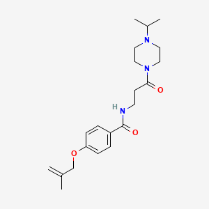 molecular formula C21H31N3O3 B4067315 N-[3-(4-isopropylpiperazin-1-yl)-3-oxopropyl]-4-[(2-methylprop-2-en-1-yl)oxy]benzamide 