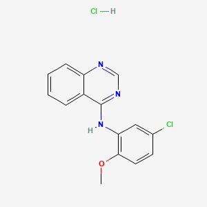 molecular formula C15H13Cl2N3O B4067317 N-(5-氯-2-甲氧基苯基)-4-喹唑啉胺盐酸盐 