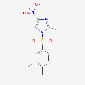 molecular formula C12H13N3O4S B406732 1-[(3,4-dimethylphenyl)sulfonyl]-4-nitro-2-methyl-1H-imidazole 