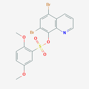 molecular formula C17H13Br2NO5S B406733 5,7-Dibromoquinolin-8-yl 2,5-bis(methyloxy)benzenesulfonate 