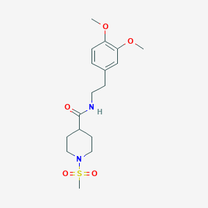 molecular formula C17H26N2O5S B4067332 N-[2-(3,4-dimethoxyphenyl)ethyl]-1-(methylsulfonyl)-4-piperidinecarboxamide 