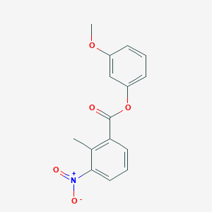 molecular formula C15H13NO5 B406737 3-Methoxyphenyl 3-nitro-2-methylbenzoate 