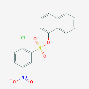 molecular formula C16H10ClNO5S B406738 Naphthalen-1-yl 2-chloro-5-nitrobenzenesulfonate 