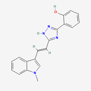 molecular formula C19H16N4O B4067392 2-{3-[2-(1-methyl-1H-indol-3-yl)vinyl]-1H-1,2,4-triazol-5-yl}phenol 