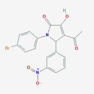 4-acetyl-1-(4-bromophenyl)-3-hydroxy-5-{3-nitrophenyl}-1,5-dihydro-2H-pyrrol-2-one