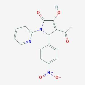 4-acetyl-3-hydroxy-5-{4-nitrophenyl}-1-pyridin-2-yl-1,5-dihydro-2H-pyrrol-2-one