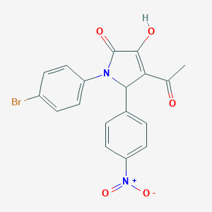 4-acetyl-1-(4-bromophenyl)-3-hydroxy-5-{4-nitrophenyl}-1,5-dihydro-2H-pyrrol-2-one