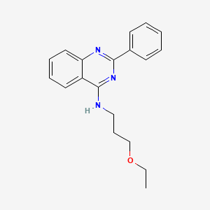 molecular formula C19H21N3O B4067447 N-(3-乙氧基丙基)-2-苯基-4-喹唑啉胺 