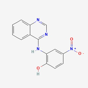 molecular formula C14H10N4O3 B4067459 4-nitro-2-(4-quinazolinylamino)phenol 