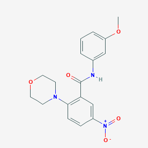 molecular formula C18H19N3O5 B4067478 N-(3-甲氧基苯基)-2-(4-吗啉基)-5-硝基苯甲酰胺 