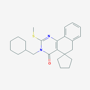 3-(cyclohexylmethyl)-2-methylsulfanylspiro[6H-benzo[h]quinazoline-5,1'-cyclopentane]-4-one
