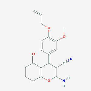 molecular formula C20H20N2O4 B4067498 4-[4-(allyloxy)-3-methoxyphenyl]-2-amino-5-oxo-5,6,7,8-tetrahydro-4H-chromene-3-carbonitrile 