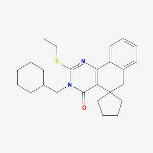 3-(cyclohexylmethyl)-2-ethylsulfanylspiro[6H-benzo[h]quinazoline-5,1'-cyclopentane]-4-one