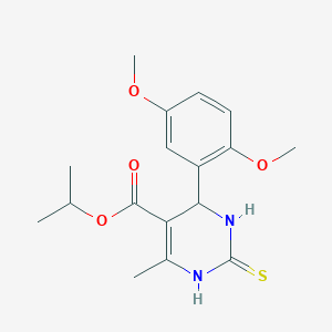 molecular formula C17H22N2O4S B4067550 isopropyl 4-(2,5-dimethoxyphenyl)-6-methyl-2-thioxo-1,2,3,4-tetrahydro-5-pyrimidinecarboxylate 