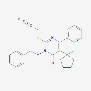 3-(2-phenylethyl)-2-prop-2-ynylsulfanylspiro[6H-benzo[h]quinazoline-5,1'-cyclopentane]-4-one