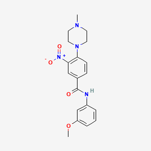 molecular formula C19H22N4O4 B4067579 N-(3-methoxyphenyl)-4-(4-methyl-1-piperazinyl)-3-nitrobenzamide 