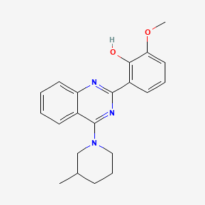 molecular formula C21H23N3O2 B4067591 2-methoxy-6-[4-(3-methyl-1-piperidinyl)-2-quinazolinyl]phenol 
