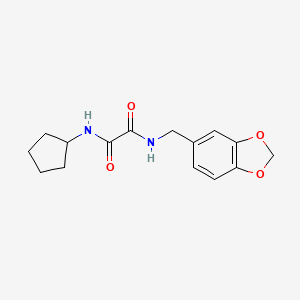 molecular formula C15H18N2O4 B4067598 N-(1,3-benzodioxol-5-ylmethyl)-N'-cyclopentylethanediamide 