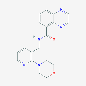 molecular formula C19H19N5O2 B4067599 N-{[2-(4-吗啉基)-3-吡啶基]甲基}-5-喹喔啉甲酰胺 