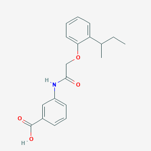 molecular formula C19H21NO4 B4067607 3-{[(2-sec-butylphenoxy)acetyl]amino}benzoic acid 