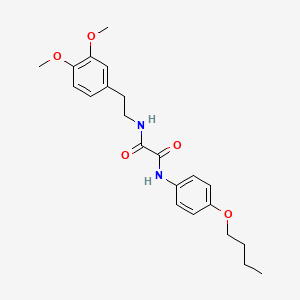 molecular formula C22H28N2O5 B4067619 N-(4-丁氧基苯基)-N'-[2-(3,4-二甲氧基苯基)乙基]乙二酰胺 