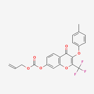 molecular formula C21H15F3O6 B4067627 allyl 3-(4-methylphenoxy)-4-oxo-2-(trifluoromethyl)-4H-chromen-7-yl carbonate 